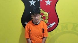Tersangka berinisial NM alias Nurintan Marpaung (33) diamankan petugas Unit Reskrim Polsek Kualuh Hulu dalam Operasi Antik Toba 2026, Minggu (24/5/2026). Foto: GS