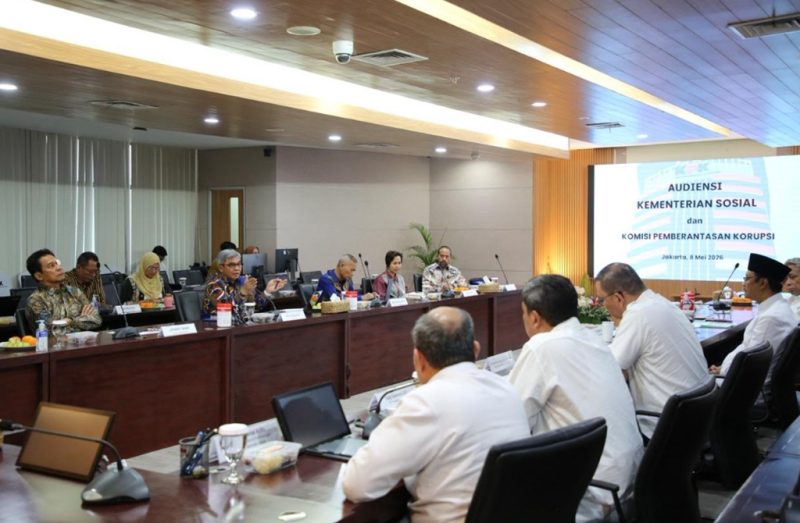 Audiensi Kementerian Sosial (Kemensos) dan Komisi Pemberantasan Korupsi (KPK) di Gedung Merah Putih KPK, Jakarta, Jumat (8/5/2026). Foto: Ist.
