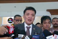 Ketua Majelis Kehormatan Partai Gerindra, Habiburokhman, memberikan keterangan pers terkait sidang etik yang akan digelar Mahkamah Partai pada Jumat (15/5/2026) pukul 14.00 WIB. Foto: Ist.