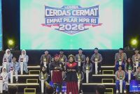 Suasana babak final Lomba Cerdas Cermat Empat Pilar MPR RI 2026 tingkat Provinsi Kalimantan Barat yang berlangsung di Pontianak, Sabtu (9/5/2026). Foto: Ist.
