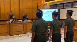 Oditur militer meminta majelis hakim Pengadilan Militer Jakarta menolak pleidoi tiga prajurit TNI terdakwa pembunuhan kacab bank BUMN. Foto: Ist.