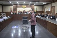 Suasana ruang sidang Pengadilan Tindak Pidana Korupsi pada Pengadilan Negeri Jakarta Pusat saat pembacaan tuntutan pidana terhadap mantan Menteri Pendidikan dan Kebudayaan, Nadiem Anwar Makarim, Rabu (13/5/2026). Foto: Ist.