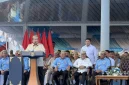 Presiden Prabowo Subianto memberikan sambutan dalam acara Puncak Pekan Nasional (PENAS) Petani dan Nelayan XVII di Sport Center Limboto, Kabupaten Gorontalo, Rabu (24/6/2026). Foto: Ist.