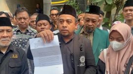 Kuasa hukum Ilma Sani Fitriana, Gufroni di Polda Metro Jaya. Foto: Ist.