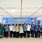 Staf Ahli I TP PKK Provinsi Sumut Titiek Sugiharti (tengah) bersama Bupati Karo Antonius Ginting, Ketua TP PKK Kabupaten Karo Roswitha Antonius Ginting, tim monitoring provinsi, dan jajaran kader PKK berfoto bersama usai melaksanakan peninjauan pelaksanaan 10 Program Pokok PKK dan Program Aku Hatinya PKK di Desa Temburun, Kecamatan Tiganderket, Kabupaten Karo, Rabu (17/6/2026). Foto: Ist.
