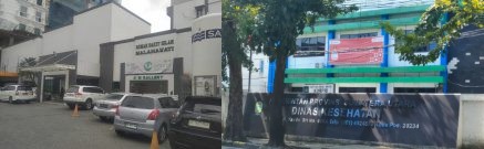 Rumah Sakit Islam Malahayati (kiri) dan Dinas Kesehatan Provinsi Sumatera Utara (kanan). Foto: Ist.
