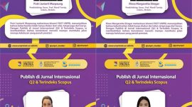Empat mahasiswi Fakultas Sains dan Teknologi Universitas Prima Indonesia (FAST UNPRI) Medan, yaitu Putri Juniarti Marpaung, Rince Margaretta Siregar, Angelica Ester Novelia Siahaan, dan Nia Anggreni Matondang, berfoto dalam poster penghargaan atas keberhasilan mereka mempublikasikan karya ilmiah di jurnal internasional bereputasi Q2 yang terindeks Scopus. Keberhasilan ini diraih di bawah bimbingan Assoc. Prof. Mardi Turnip, sekaligus menjadi bukti nyata efektivitas kebijakan jalur kelulusan berbasis publikasi ilmiah yang diterapkan kampus. Foto: Ist.