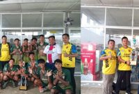 Skuad dan manajemen PS Dinamo berpose bangga bersama trofi juara Askot PSSI Medan Cup U21 2026 usai menuntaskan laga final sengit di Lapangan Kopasgat, Kamis (4/6/2026). Di bawah arahan pelatih Giono, Iman Wahyudi dan manajer Benny Andhika, tim ini tampil taktis dan disiplin, menegaskan dominasi sepak bola muda Sumatera Utara sekaligus bersiap menjadi andalan Kota Medan di ajang Porprov 2026. Prestasi makin lengkap dengan torehan Dirga Alfandy sebagai pencetak gol terbanyak, didukung penuh sponsor ECA GROUP dan Ben Al Tani Barokah. Foto: Hendra.