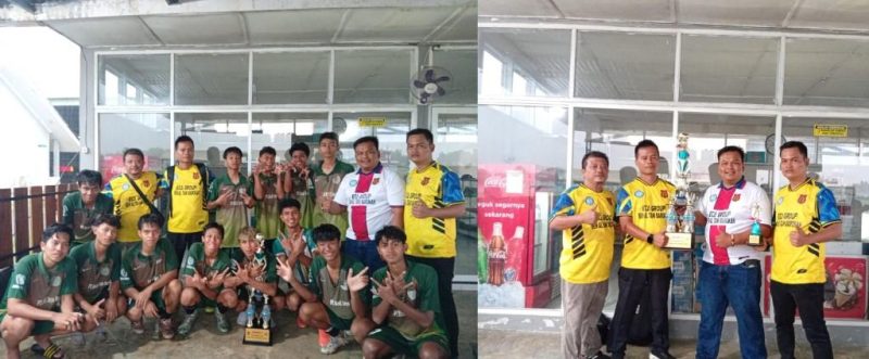 Skuad dan manajemen PS Dinamo berpose bangga bersama trofi juara Askot PSSI Medan Cup U21 2026 usai menuntaskan laga final sengit di Lapangan Kopasgat, Kamis (4/6/2026). Di bawah arahan pelatih Giono, Iman Wahyudi dan manajer Benny Andhika, tim ini tampil taktis dan disiplin, menegaskan dominasi sepak bola muda Sumatera Utara sekaligus bersiap menjadi andalan Kota Medan di ajang Porprov 2026. Prestasi makin lengkap dengan torehan Dirga Alfandy sebagai pencetak gol terbanyak, didukung penuh sponsor ECA GROUP dan Ben Al Tani Barokah. Foto: Hendra.