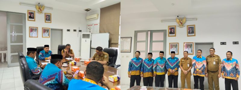 Silaturahmi kebangsaan antara pengurus Punggawa Madrasah Nasional Indonesia (PGMNI) Sumatera Utara dengan jajaran Badan Kesatuan Bangsa dan Politik (Kesbangpol) Provinsi Sumatera Utara di ruang rapat Kantor Kesbangpol Sumut, Senin (15/6/2026). Foto: GS