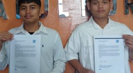 Rakha Firdaus Lubis dan Naufal Baginda, mendapatkan apresiasi resmi berupa Letter of Appreciation dari National Aeronautics and Space Administration (NASA).(Foto:Ist) 