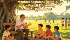 Ilustrasi Manfaat Kegiatan Positif Dibanding Bermain HP. Foto: AI