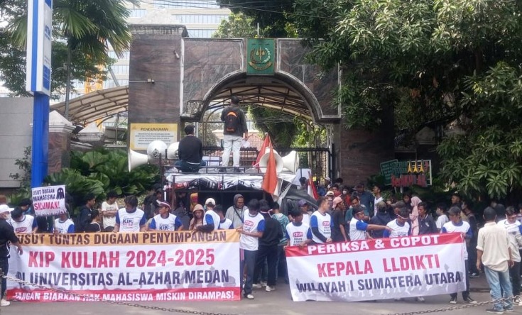 Dewan Pimpinan Pusat Aliansi Pemuda Intelektual Indonesia (APII) menggelar aksi unjuk rasa di Kejaksaan Agung RI, Senin (15/06/2026). Foto: Dok. APII.