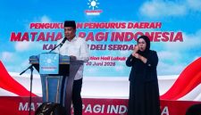 Pengukuhan dan pelantikan Dewan Pimpinan Daerah (DPD) Matahari Pagi Indonesia (MPI) Kabupaten Deli Serdang periode 2026, yang berlangsung di Balai Pertemuan Lubuk Pakam pada Minggu, 21 Juni 2026. Foto: Ist.
