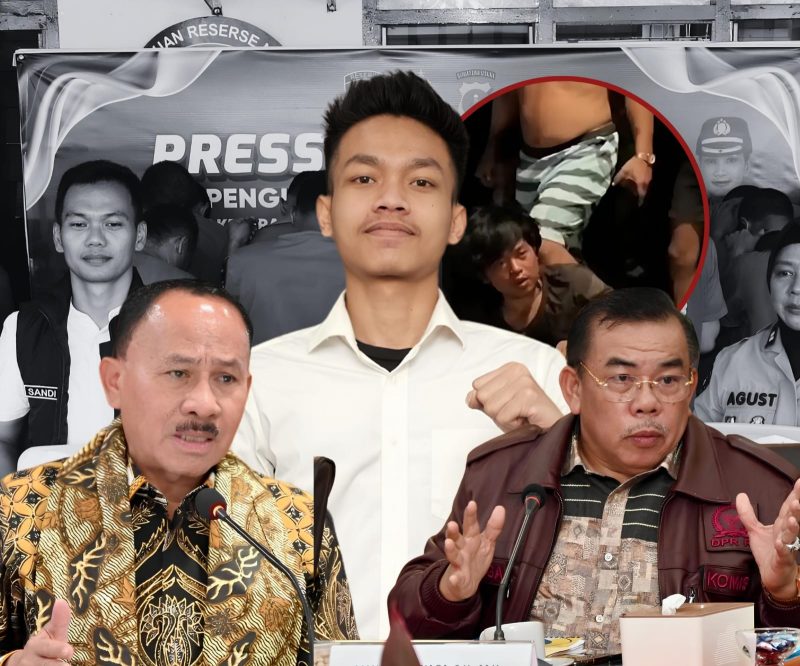 Foto: Anggota Komisi XIII DPR RI Maruli Siahaan (kiri), Koordinator Pusat BEM FH Se-Sumatera Afif Hauzaan Abid (tengah) dan Anggota Komisi III DPR RI Mangihut Sinaga (kanan).