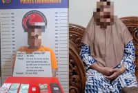 Noval Sipahutar Alias NS Tersangka Narkotika (kiri), Ibu Evi Manik Wanita Tangguh Viralkan Barak Narkoba (kanan). Foto: GS