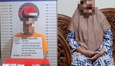Noval Sipahutar Alias NS Tersangka Narkotika (kiri), Ibu Evi Manik Wanita Tangguh Viralkan Barak Narkoba (kanan). Foto: GS