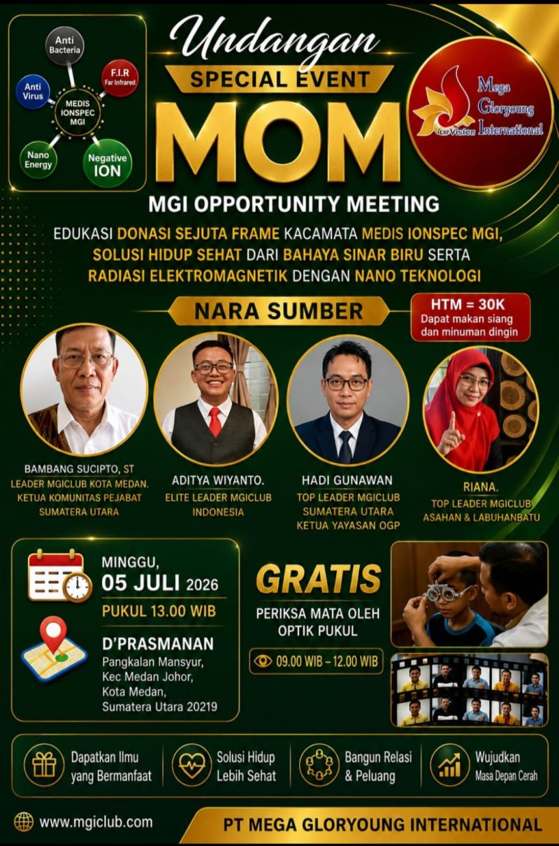 Foto: Flyer MGI Opportunity Meeting Medan 2026.