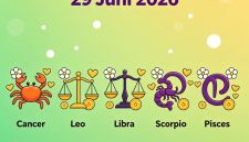 Ilustrasi simbol-simbol zodiak dengan latar bernuansa cerah dan positif, menggambarkan energi keberuntungan yang menyertai lima zodiak paling hoki pada 29 Juni 2026, baik dalam urusan pekerjaan, keuangan, maupun hubungan pribadi. Foto: AI.