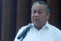 Gubernur Bank Indonesia, Perry Warjiyo, saat memberikan keterangan pers di Kompleks Parlemen Senayan, Jakarta, Sabtu (6/6/2026). Foto: Ist.