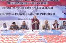 Ditresnarkoba Polda Kalimantan Selatan menunjukkan barang bukti sabu seberat lebih dari 128 kilogram hasil pengungkapan jaringan narkoba internasional di Banjarmasin. Foto: Ist.