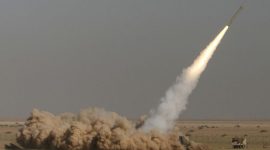 Korps Garda Revolusi Islam Iran (IRGC) meluncurkan rudal dalam serangan pembalasan terhadap pangkalan militer Amerika Serikat di wilayah Timur Tengah, Rabu (10/6/2026). Foto: Ist.