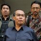 Guru Besar Ilmu Politik UIN Jakarta, Saiful Mujani, rampung diperiksa polisi. Foto: Ist.