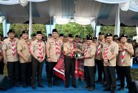 Pembukaan Jambore Daerah XI Pramuka Sumut 2026 di Sibolangit, 8 Juli 2026. Wakil Gubernur Sumut bersama jajaran pimpinan Gerakan Pramuka secara resmi memulai kegiatan yang diikuti ribuan peserta dari seluruh wilayah Sumatera Utara. Foto: Ist.