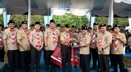 Pembukaan Jambore Daerah XI Pramuka Sumut 2026 di Sibolangit, 8 Juli 2026. Wakil Gubernur Sumut bersama jajaran pimpinan Gerakan Pramuka secara resmi memulai kegiatan yang diikuti ribuan peserta dari seluruh wilayah Sumatera Utara. Foto: Ist.