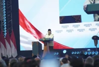 Presiden Prabowo Subianto pada acara memperingati Hari Koperasi Nasional ke-79 yang digelar di Indonesia Arena, Senayan, Jakarta, Minggu (12/7/2026). Foto: Ist.