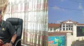 Ketua Komisi C DPRD Asahan, Suheri(kiri) dan Kantor Bupati Kabupaten Asahan(Kanan). Foto: Ist.