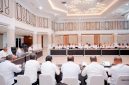 Kepala Badan Pendapatan Daerah Provinsi Sumut Sutan Tolang bersama jajaran terkait menyampaikan capaian realisasi Pendapatan Asli Daerah yang telah melampaui 50% target tahun 2026 dalam rapat pembahasan keuangan daerah, Kamis (30/7/2026). Foto: Ist.