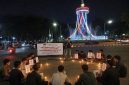 Foto: Mahasiswa BEM Nusantara Jambi gelar aksi damai nyalakan lilin di Tugu Keris Siginjai, mendesak pengusutan tuntas kasus korupsi besar tanpa pandang kedudukan.