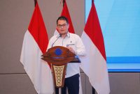 Direktur Jenderal Pembinaan Pelatihan Vokasi dan Produktivitas Kemnaker, Darmawansyah, menyampaikan penjelasan mengenai syarat keikutsertaan perusahaan sebagai mitra Program MagangHub 2026. Ia menegaskan kewajiban terdaftar dan memperbarui data dalam sistem Wajib Lapor Ketenagakerjaan Perusahaan (WLKP) sebagai syarat utama verifikasi. Foto: Ist.