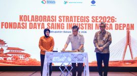 Menteri Ketenagakerjaan Yassierli bersama Kepala BPS RI Amalia Adininggar Widyasanti dalam High Level Meeting Lintas Kementerian bertema 