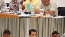 Koordinator Banggar DPRD Deliserdang Hamdani Syahputra dan Anggota Banggar(atas) dan Kadis Cikataru Deliserdang Rachmadsyah dan lainnya(bawah). Foto: Ist.
