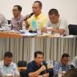 Koordinator Banggar DPRD Deliserdang Hamdani Syahputra dan Anggota Banggar(atas) dan Kadis Cikataru Deliserdang Rachmadsyah dan lainnya(bawah). Foto: Ist.