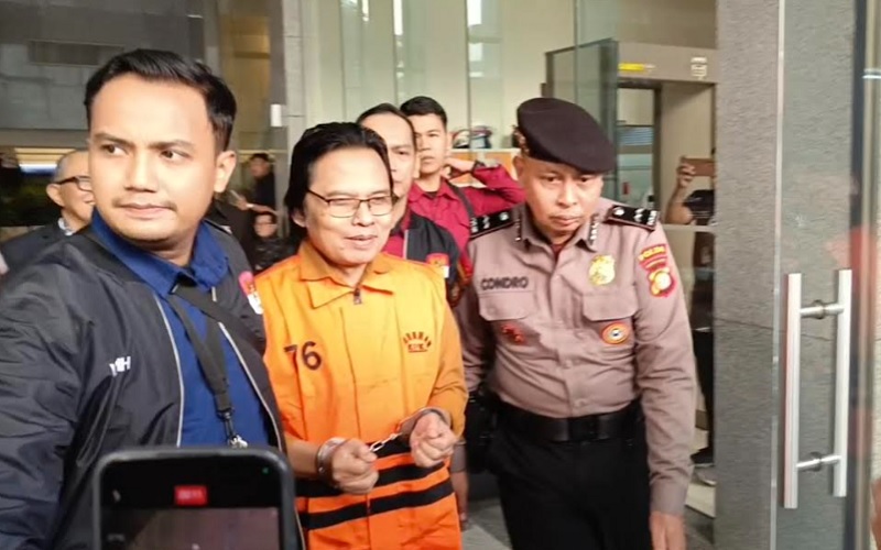 Eks Sekjen MPR Ma'ruf Cahyono ditahan KPK usai menjalani pemeriksaan di Gedung Merah Putih, Kamis (9/7/2026). Foto: Ist.