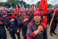 Ilustrasi ribuan buruh akan demo ke Kemenkeu pada Kamis (9/7/2026). Foto: Ist.