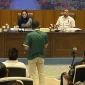 Perwakilan masyarakat Pati menyampaikan aspirasi di hadapan Wakil Ketua DPR Cucun Ahmad Syamsurijal beserta pimpinan DPR lainnya dalam pertemuan di Kompleks Parlemen Senayan, Jakarta, Senin (24/8/2026). Foto: Ist.