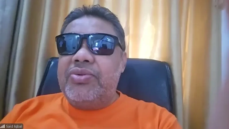 Presiden Konfederasi Serikat Pekerja Indonesia (KSPI) Said Iqbal saat konferensi pers yang digelar KSPI bersama Koalisi Serikat Pekerja dan Partai Buruh (KSP-PB), Sabtu (29/8/2026). Foto: Ist.