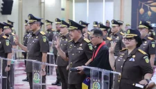 Prosesi pelantikan dan pengambilan sumpah 15 Kepala Kejaksaan Tinggi beserta sejumlah pejabat Eselon II lingkungan Kejaksaan Republik Indonesia, yang dipimpin langsung oleh Jaksa Agung Sanitiar Burhanuddin di Aula Lantai 11 Gedung Utama Kejaksaan Agung, Selasa (11/8/2026). Foto: Ist.