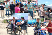 Semangat Kemerdekaan Menggema di Lahusa, LSM GEMPUR Bersama Polsek dan Pemerintah Kecamatan Lahusa Bagi Bendera di Simpang Tiga - Helejalulu Kecamatan Lahusa. (Foto:Ist) 
