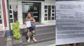 Pengaduan dugaan korupsi pengelolaan BUMDes Mekar Sari ke Pelayanan Terpadu Satu Pintu Kejaksaan Tinggi Sumatera Utara, Rabu (20/8/2026). Laporan menyoroti proyek kolam ikan lintas wilayah tanpa izin, lahan bersengketa, serta dugaan penyalahgunaan anggaran desa. Foto: Hendra.