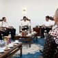 Gubernur Sumatera Utara, Bobby Nasution, menerima audiensi panitia Toba Caldera Culture Festival 2026 didampingi Bupati Samosir Vandiko Timotius Gultom di Kantor Gubernur Sumut, Selasa (11/8/2026). Foto: Ist.