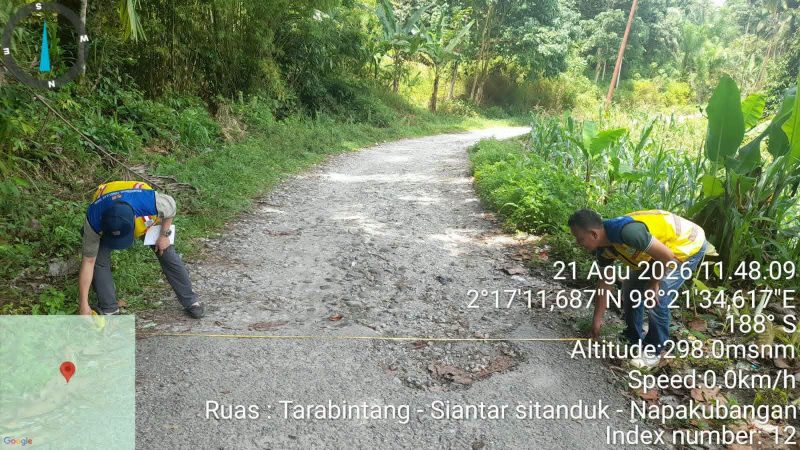 Lewat Program IJD, Jalan Tarabintang-Napa Kubangan di Humbahas Segera Dibangun. (Foto:Ist) 
