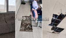 Kondisi ruang belajar di SMP Negeri 39 Medan yang memperlihatkan kerusakan bangunan, mulai dari retakan dinding, lantai yang berlubang hingga plafon yang runtuh dan membahayakan siswa. Kondisi inilah yang disoroti Anggota DPRD Medan Tia Ayu Anggraini agar segera dibenahi oleh Pemerintah Kota Medan demi kenyamanan dan keselamatan proses belajar mengajar. Foto: waspada.co.id