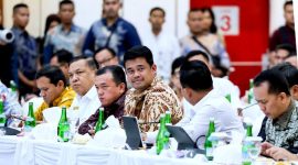 Gubernur Sumatera Utara, Muhammad Bobby Afif Nasution, hadir dalam Rapat Koordinasi Forkopimda se-Sumatera di Ruang Balairungsari, Batam, Rabu (12/8/2026). Foto: Ist.