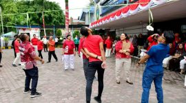 Suasana kegiatan peringatan HUT ke-81 Kemerdekaan RI di lingkungan Dinas Kominfo Sumut, Medan, Jumat (14/8/2026). Foto: Ist.