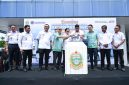 Gubernur Sumatera Utara Muhammad Bobby Afif Nasution (tengah) bersama pejabat terkait menekan tombol peresmian peluncuran Angkutan Umum Massal BRT Mebidang, Rabu (19/8/2026).  Foto: Ist.